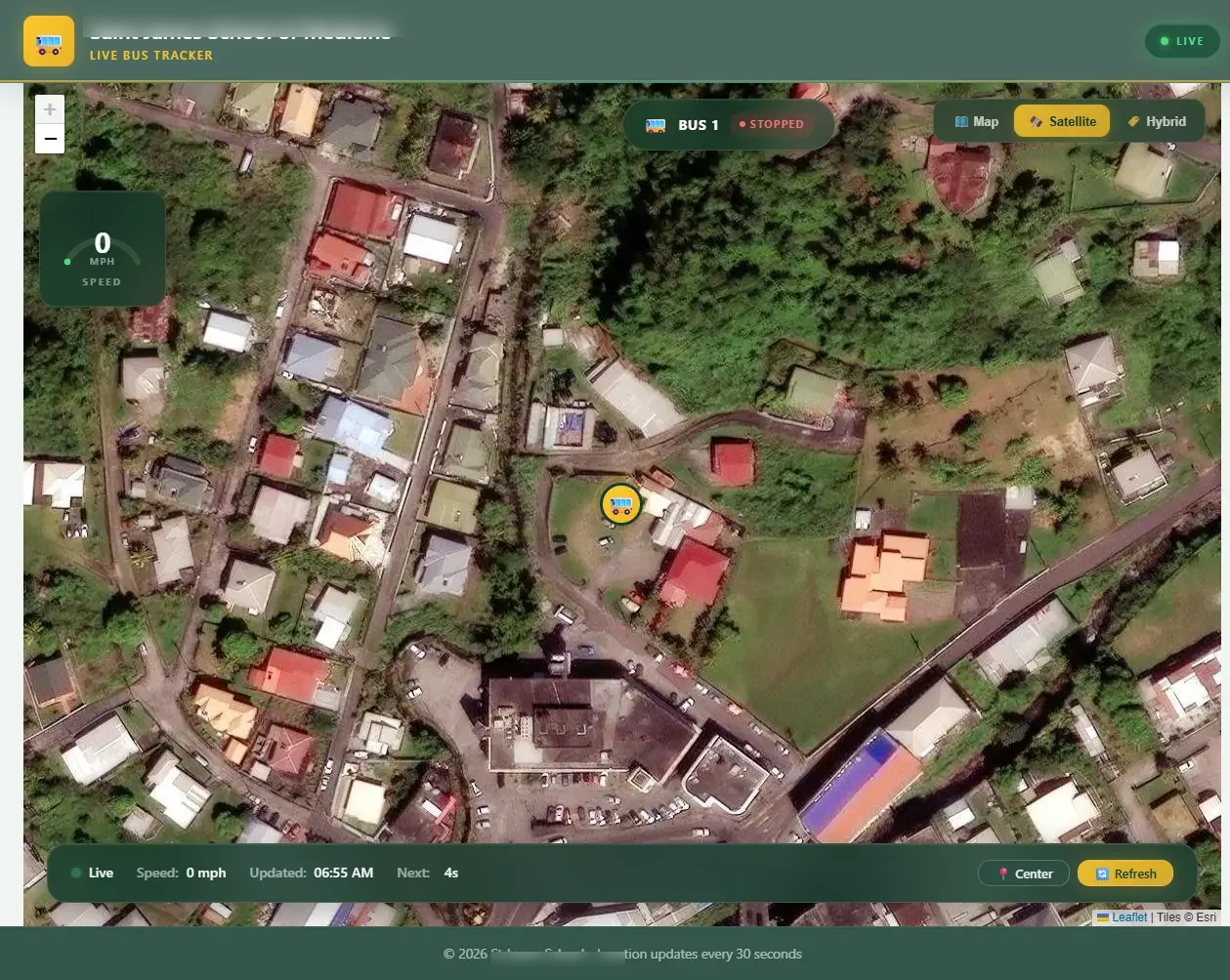 Bus Tracker live GPS map preview